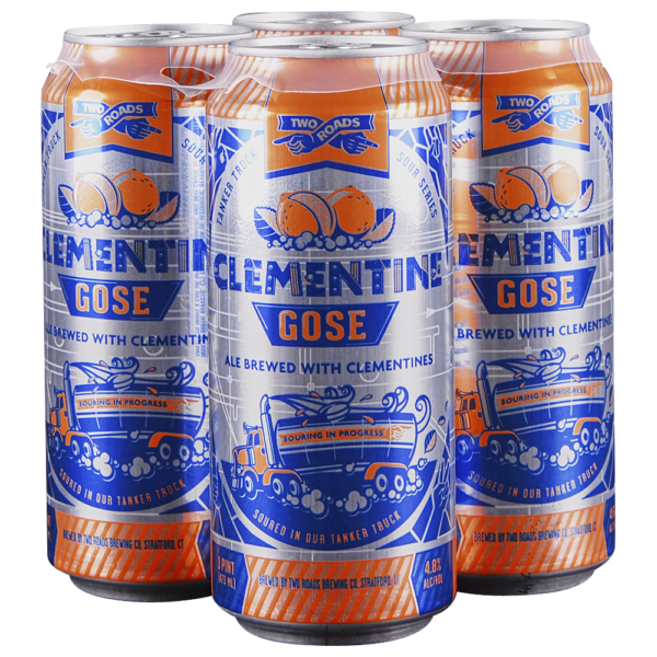 Two Roads Tanker Truck Clementine Gose 16oz cans- 4 pack