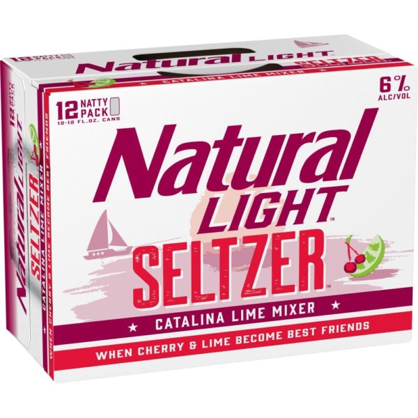 Natural Light Seltzer Catalina Lime 12oz can- 12 pack