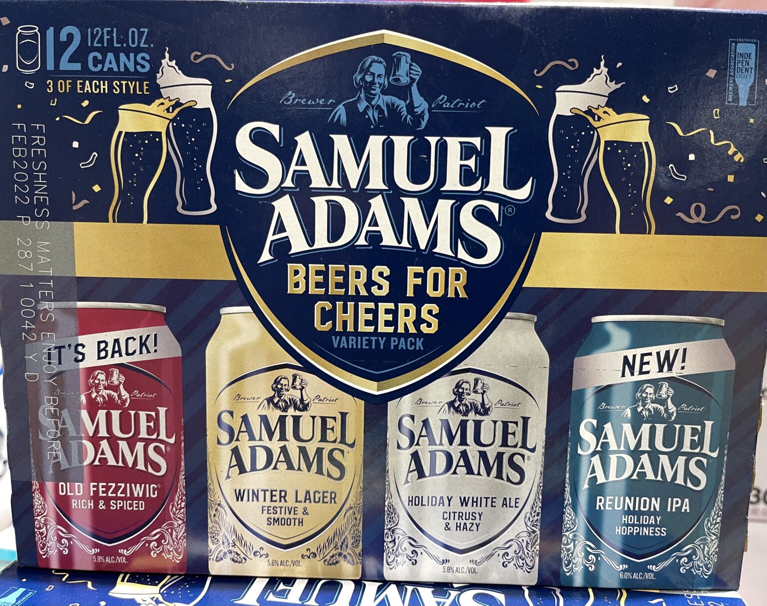 Samuel Adams Beers for Cheers Variety Pack 24/12 oz cans Beverages2u