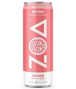 ZOA WHITE PEACH ZERO SUGAR ENERGY