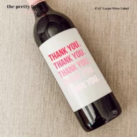 Thank You. Thank You. Thank You. Wine & Liquor Bottle Label