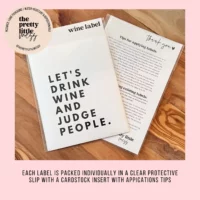 Thank You. Thank You. Thank You. Wine & Liquor Bottle Label - Image 3