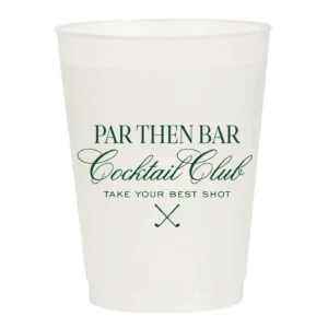 Par Then Bar Cocktail Club Frosted Reusable Cups 10 pack/16 oz