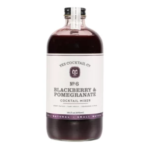 Yes Cocktail Co Blackberry Pomegranate Cocktail Mixer 3 pack/16 oz glass