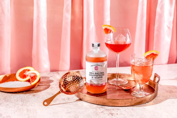 Yes Co. Sea Salted Grapefruit & Agave Cocktail Mixer 3 pack/16 oz glass- Limited Release - Image 2