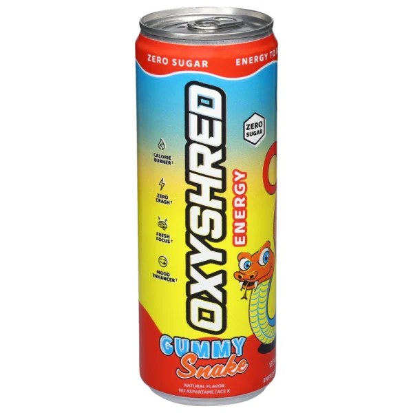 OxyShred Gummy Snake Energy Drink 12 pack/ 12 oz cans