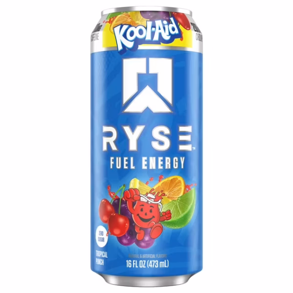 Ryse Kool-Aid Tropical Punch Fuel Energy Drink 12 pack/16 oz cans