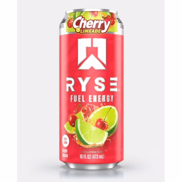 Ryse Cherry Limeade Fuel Energy Drink 12 pack/16 oz cans