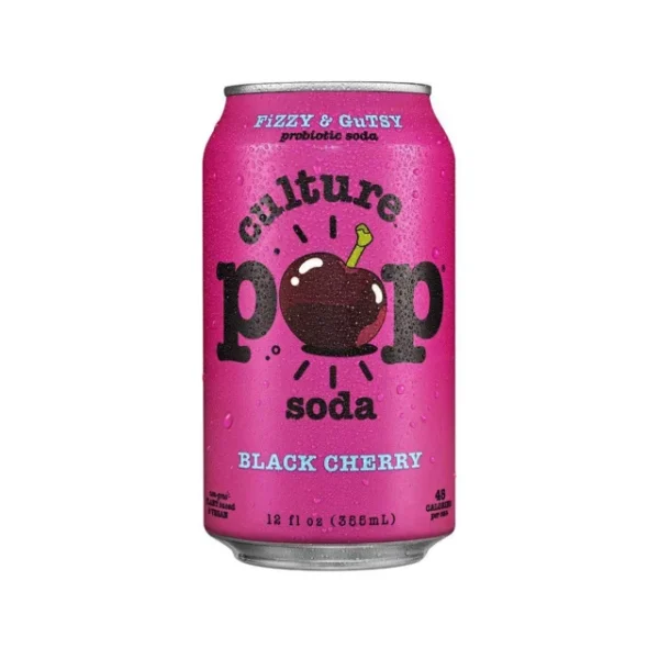Culture Pop Black Cherry Soda 12 pack/12 oz cans