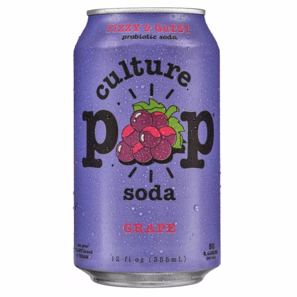 Culture Pop Grape Soda 12 pack/12 oz cans