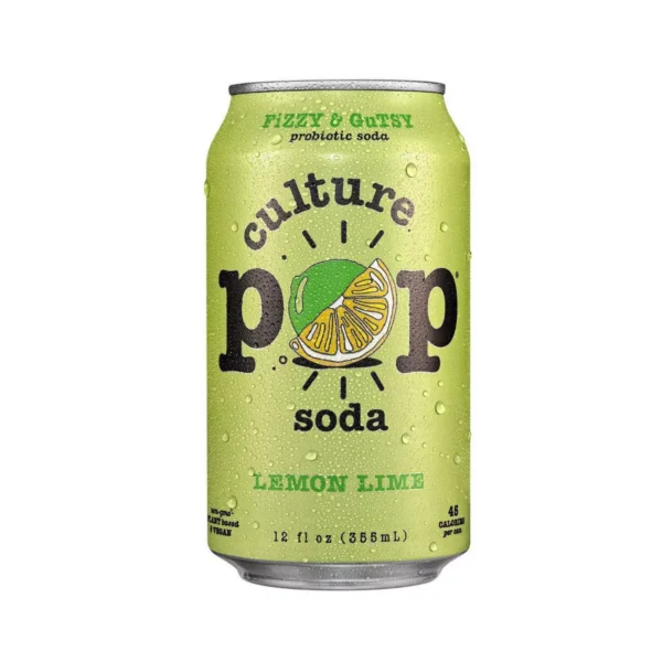Culture Pop Lemon Lime Soda 12 pack/12 oz cans