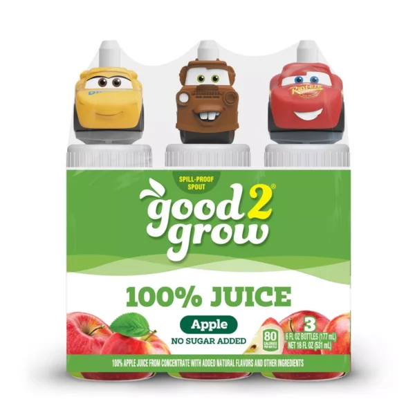 Good2Grow Apple Juice 3 pack/6 oz plastic bottles