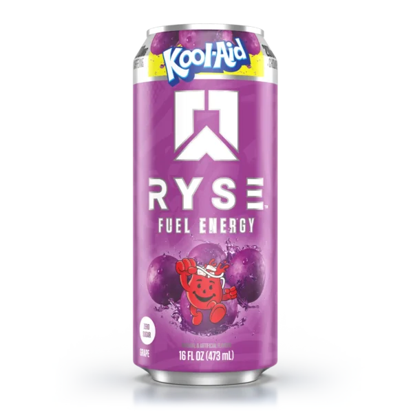 Ryse Kool-Aid Grape Fuel Energy Drink 12 pack/16 oz cans