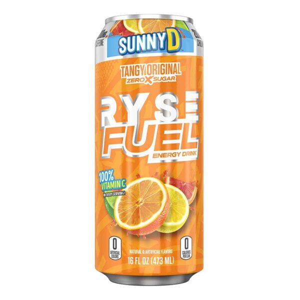 Ryse Sunny D Fuel Energy Drink 12 pack/16 oz cans