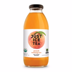Just Ice Tea Peach Oolong Tea 12 pack/16 oz glass bottles