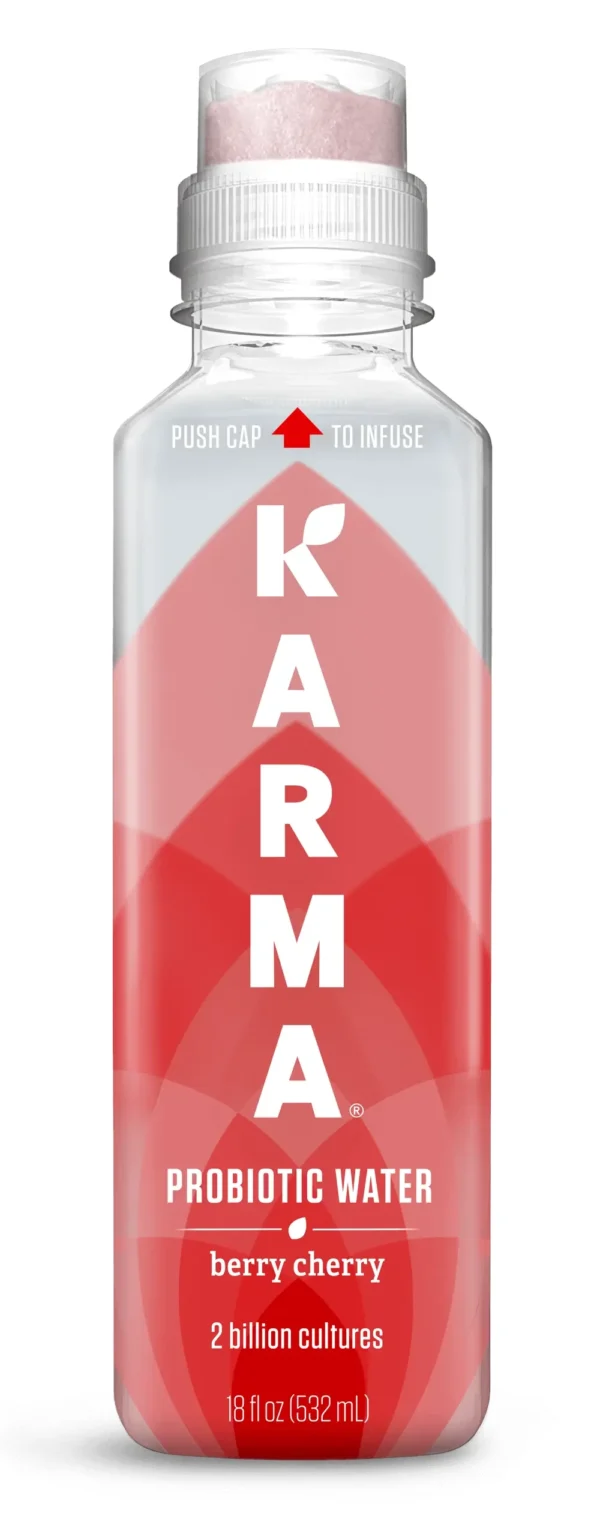 Karma Berry Cherry Probiotic Water 12 pack/18 oz plastic bottles