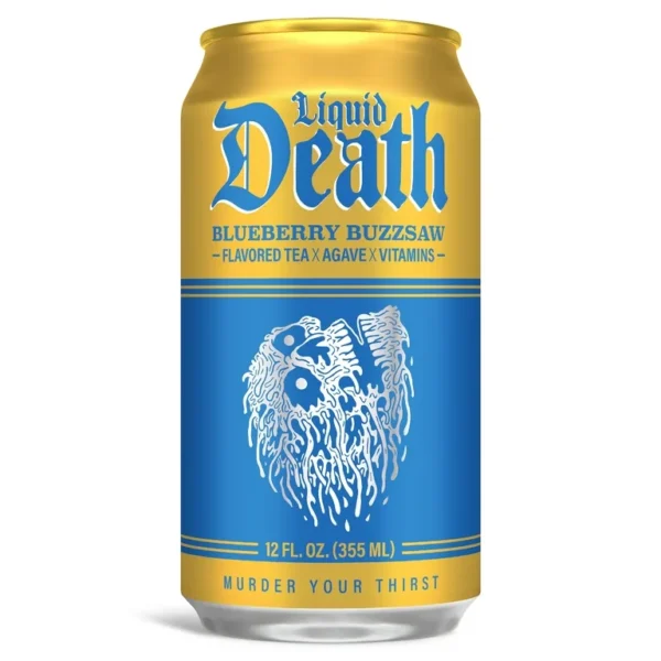 Liquid Death Blueberry Buzzsaw Ice Tea 24 pack/12 oz cans