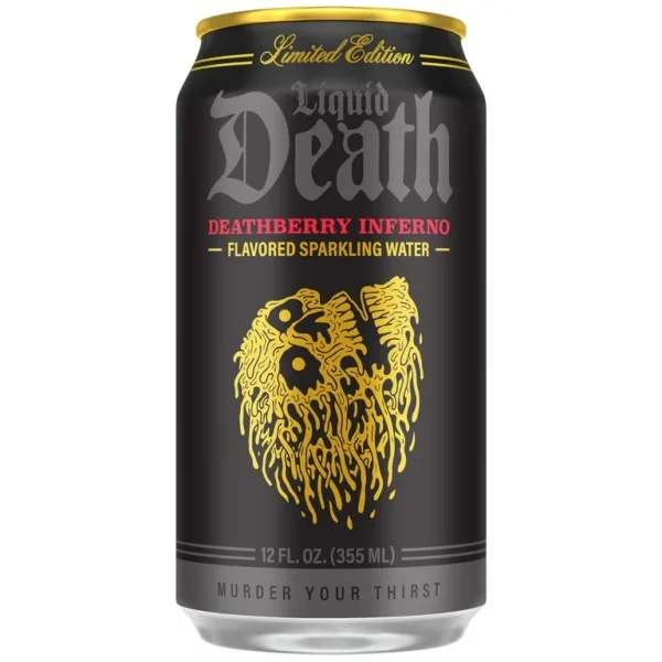 Liquid Death DeathBerry Inferno Sparkling Water 24 pack/12 oz cans