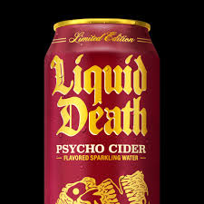 Liquid Death Psycho Cider Flavored Sparkling Water 6 pack/12 oz cans