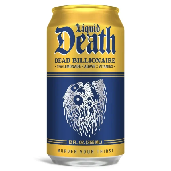 Liquid Death Dead Billionaire Ice Tea 24 pack/12 oz cans