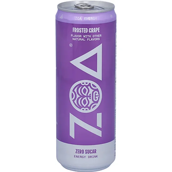 ZOA Frosted Grape Energy Drink 12/12 oz cans