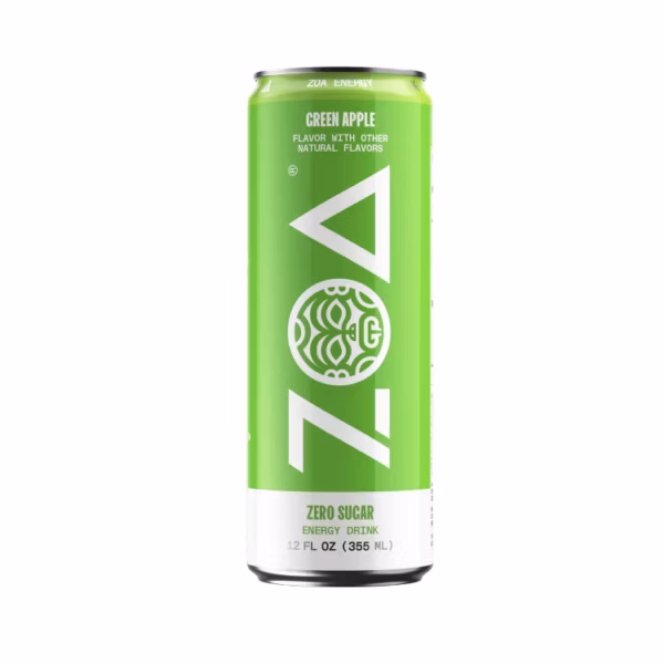 ZOA Green Apple Energy Drink 12/12 oz cans
