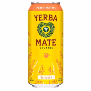 Guayaki Organic Yerba Mate Peach Revival 12 pack/15.5 oz cans