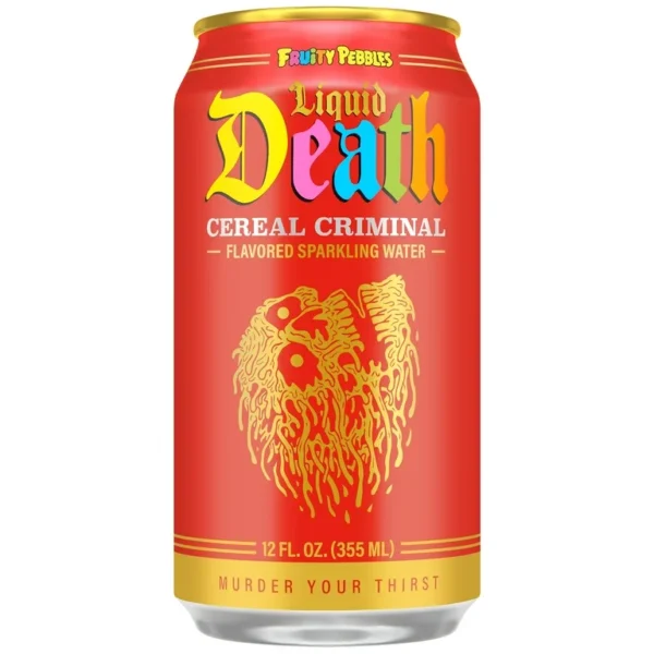 Liquid Death Cereal Criminal Sparkling Water 24 pack/12 oz cans