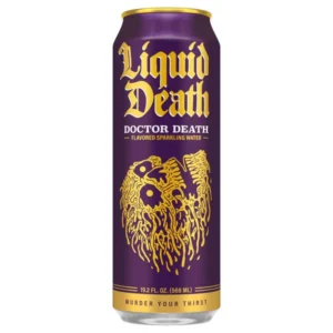 Liquid Death Doctor Death Sparkling Flavored Water 24 pack/19.2 oz cans