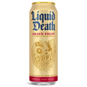 Liquid Death Grave Fruit Sparkling Flavored Water 24 pack/19.2 oz cans