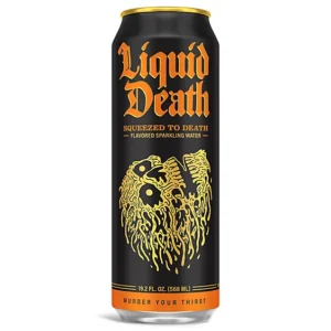 Liquid Death Squeezed To Death Sparkling Flavored Water 24 pack/19.2 oz cans