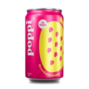 Poppi Strawberry Lemon Prebiotic Soda 6 pack/7.5 oz cans