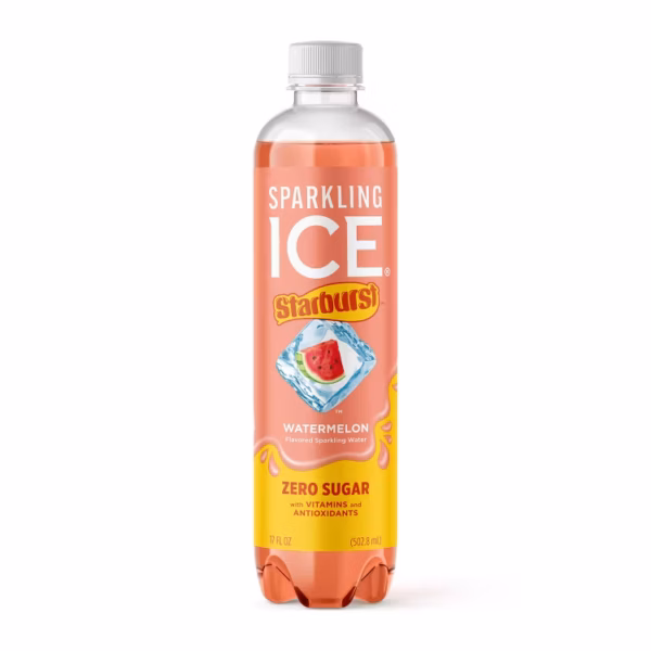 Sparkling Ice Starburst Watermelon Sparkling Water 12 pack/17 oz plastic bottles