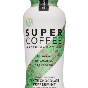 Super Coffee White Chocolate Peppermint 12 pack/12 oz plastic bottles