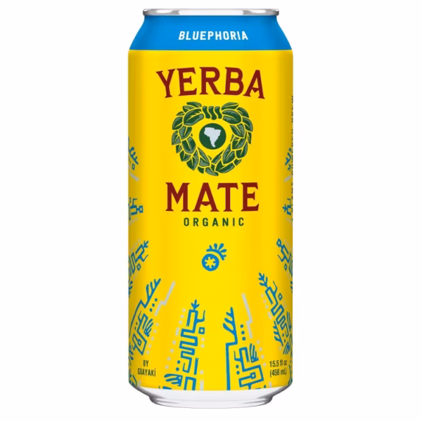 Guayaki Organic Yerba Mate Bluephoria 12 pack/15.5 oz cans