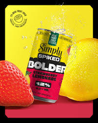 Simply Spiked Bolder Mini Strawberry Lemonade 12 pack/7.5 oz cans