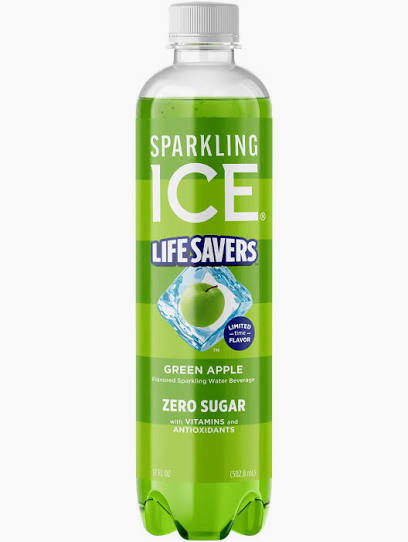 Sparkling Ice Life Savers Green Apple 12 pack/17 oz