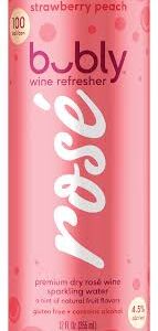 Bubly Wine Refresher Strawberry Peach 24 pack/12 oz cans