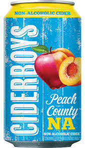 Ciderboys Peach County Non Alcoholic Cider 24 pack/12 oz cans